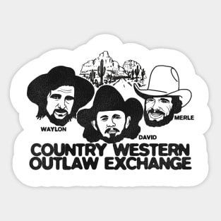 Country Western Outlaw Exchange Sticker